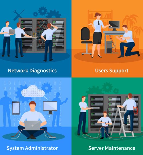 it administrator 2x2 design concept